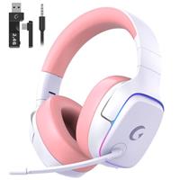 Gvyugke PS5 Headset Wireless, 2.4GHz Wireless Gaming Headset for PS5 PC Switch, Bluetooth 5.3 Gaming Headphones with Mic Noise Canceling, 7.1 Surround Sound, 70H Battery, RGB Light Up
