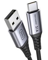 INIU USB C Charger Cable 2m 3.1A Type C Cable Fast Charging, Braided USB A to USB-C Phone Charger Cable USBC for iPhone 16 15 Pro, Samsung Galaxy S24 S23 Ultra, Pixel 9, iPad Air, Switch, Steam etc.