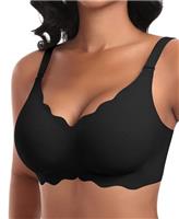 Cavotor Non Wired Bras for Women Seamless Support Wireless Bra for Large Breasts Comfort Soft Bras Ladies T Shirt Bralettes with Extra Extender