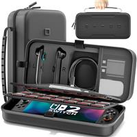 OIVO Switch 2 Carrying Case Compatible with Nintendo 2 2025, Large Switch 2 Travel Bag Fit for Joycon & Adapter, Protective SW 2 Carry Hard Bag Holds 28 Game Cards for Nintendo DS Accessories Kit