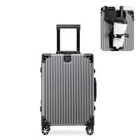 EclatVivid All Aluminum Suitcases with TSA Locks, Cup Holder