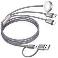 3 in 2 USB C Cable for Apple Watch iPhone Charger