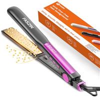Faszin Hair Straighteners, Ionic Titanium Plate for Smooth Shiny Results, 20S Fast Heat Up Flat Iron, Clear LCD Display, 2 in 1 Straightener and Curler Styling Tool for Straighten Hair (Grey)