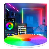 Bvokon Neon Rope Lights,RGB+IC Flexible Led Light Control with App/Remote,Color Changing,IP65 Outdoor Waterproof,Music Sync Light Strip for Bedroom