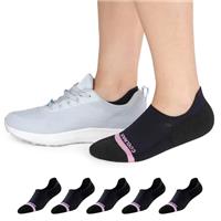 BRISIRA Bamboo Coolmax Trainer Running No Show Socks Women 5 Pack Invisible Anti Blister Breathable Sports Short Ankle Compression Sock for Golf Gym Cycling Tennis with Cushion & Moisture Wicking