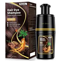 Black Hair dye Shampoo 3 in 1, Natural Hair Color Shampoo for Women Men 100% Grey Coverage
