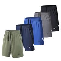 fovdtaa 5 Pack Mens Sports Shorts Men's Athletic Shorts with Pockets and Elastic Waistband, Quick Dry Workout Shorts for Men Running Trousers