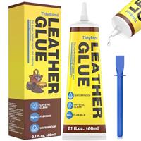 Leather Glue 60ml Extra Strong & Flexible Leather Adhesive Waterproof & Clear-Drying No Stiff Residue Ideal for Shoes, Bags, Jackets, Sofas, Car Seats & More