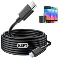 KOVA 3M/1.5M Charger Cable for Nintendo Switch 2, 60W USB-C Fast Charging - Original Replacement Cord for Switch 2 Adapter/Switch Console&All Type-C Devices, Durable Cable for Home/Car/Travel
