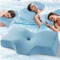 Cervical Memory Foam Pillow for Neck and Shoulder Pain - Adjustable Orthopedic Pillow with Armrest Design - Ergonomic Bed Pillow with Washable Cover for Side, Back & Stomach Sleepers - 100-Night Trial