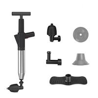 HomeNova Toilet Unblocker, Plunger Toilet Unblocker with Real-Time Barometer and 4 Replaceable Drain Heads, Toilet Unblocker Heavy Duty for Bathroom, Kitchen, Toilet, Shower and Clogged Pipe