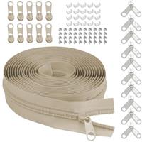 LHZHLE Continuous Zips Roll for Sewing: #5 10 Yards Nylon Zipper Tape with 20 Slider