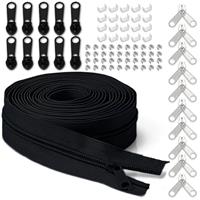 LHZHLE Continuous Zips Roll for Sewing: #5 10 Yards Nylon Zipper Tape with 20 Slider