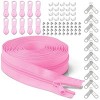 LHZHLE Continuous Zips Roll for Sewing: #5 10 Yards Nylon Zipper Tape with 20 Slider
