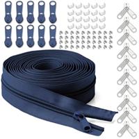 LHZHLE Continuous Zips Roll for Sewing: #5 10 Yards Nylon Zipper Tape with 20 Slider