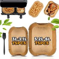 Foldable Silicone Air Fryer Liners for Ninja Foodi Flexdrawer Dual Air Fryer Accessories AF500UK/ 10.4L (Slightly Large For Ninja 9.5L AF400UK AF451UK) Cosori Air Fryer 10L Air Fryer Racks (10PCS)