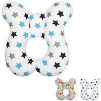 Alaoo Baby Neck Pillow, Baby Head Support Cute Cartoon Car Travel Sleeping Pillow Soft U-Shaped Head Neck Protector for Car Seats and Strollers