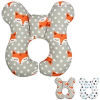 Alaoo Baby Neck Pillow, Baby Head Support Cute Cartoon Car Travel Sleeping Pillow Soft U-Shaped Head Neck Protector for Car Seats and Strollers