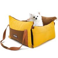Premium Dog Car Seat for Small & Medium Pet Under 15KG, Portable Travel Bed with Extendable Rest Area, Detachable and Washable Puppy Booster Car Carrier Seat with Storage Pockets and Safety Tether