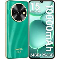 OUKITEL C59 Pro Android15 Mobile Phones - 10000mAh Large Battery Smartphone,24GB RAM+256GB ROM+1TB,110LM Flashlight,6.88" HD+ Large Screen,4G Dual SIM Free Unlocked, NFC/Fingerprint/Face ID/GPS(Black)