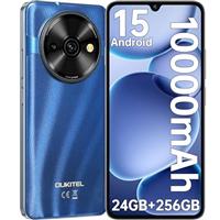 OUKITEL C59 Pro Android15 Mobile Phones - 10000mAh Large Battery Smartphone,24GB RAM+256GB ROM+1TB,110LM Flashlight,6.88" HD+ Large Screen,4G Dual SIM Free Unlocked, NFC/Fingerprint/Face ID/GPS(Black)