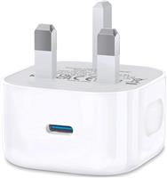 USB C Plug for Apple iPhone 16 15 14 13 12 11 Pro Max Plus X XS XR 8, SE 2020, Pad Pro Air Mini, USBC Fast Charger Type C Power Charging Head Adapter Charge Wall PD UK
