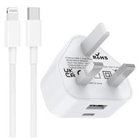 USB C Plug Fast Charge Plug,2 Pack Dual Port Micro USB Plug For Apple iPhone 16/15/15 Pro Max Type C Wall Charger Adapter UK for iPhone 14/14 Pro/14 Pro Max/13/13 Pro/13 Pro Max/12 Pro Max/11 Pro/iPad