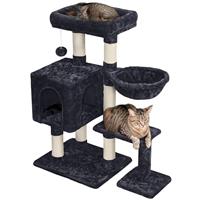 Yaheetech 96cm Cat Tree Cat Climbing Tower with Scratching Posts/Large Perches/Cozy House for Indoor Cats