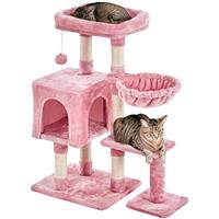 Yaheetech 96cm Cat Tree Cat Climbing Tower with Scratching Posts/Large Perches/Cozy House for Indoor Cats