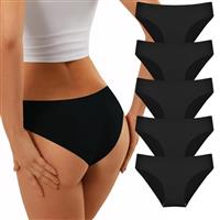 TDONE Seamless Knickers for Women, Ladies Invisible No Vpl Show Underwear Breathable Low Rise Stretch Hipster Panties Soft Comfortable Briefs Multipack(5 Pack)