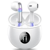 Wireless Earbuds, Ear buds Bluetooth 5.4 Headphones in Ear, 2025 New Bluetooth Earphones with 4 ENC Noise Cancelling Mic, Bass Boost 87%, 50H Ear phones with IP7 Waterproof, Fast Charge, LED Display
