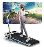 Treadmill, FOUSAE 5 in 1 Treadmills for Home Foldable with App Compatible, 350 LB Weight Capacity, Powerful 2.5 HP Under Desk Walking Pad with Incline, Remote Control, Free Installation