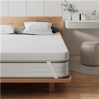 Memory Foam Mattress Topper Bed Topper With Washable & Removable Zipped Cover Back Pain Support White