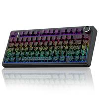 AULA F75 75% Wireless Mechanical Keyboard,2.4Ghz/Type-C/BT5.0 Gaming Keyboards,Advanced Structure,Side Engraved,RGB Backlight,Hot Swappable Custom Keyboard for PC/Mac