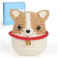 Crochet Box Crochet Kit for Beginners - Crochet Kit, Starter Friendly, Include Easy to Use Yarn, Step-by-Step Video, Patterns, Accessories, Birthday Gift for Adults, Teens.
