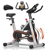 DMASUN Exercise Bike for Home Gym Use with LCD Display & Tablet Holder, Super Quiet Magnetic Resistance Indoor Cycling Bike, Professional Stationary Bike with Comfortable Seat Cushion, 350LBs Capacity