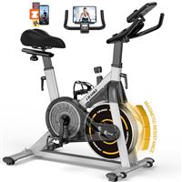 CHAOKE Exercise Bike, Exercise Equipment for Home Use 360LBS Capacity, Fully Adjustable Magnetic Resistance Silent Stationary Bike, Comfortable Seat, Large Tablet Holder for Home Gym Workout Training