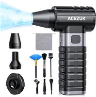Compressed Air Duster 4-Gear Adjustable 200000RPM Electric Air Duster Rechargeable Brushless Motor Mini Cordless Air Blower for Keyboard, Electronics,Car and Home Cleaning Replaces Compressed Air Can