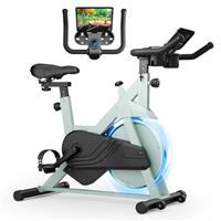 Superun Exercise Bike for Home Use Spin Bike with Adjustable Magnetic Resistance, Stationary Bike with LCD Display and APP, 136 kg Weight Capacity