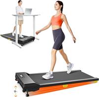 Walking Pad with Incline, Under Desk Treadmills for Home, Compact Walk Pads with Remote Control and LED Display, Manual Incline 9%, 38x90cm Running Area