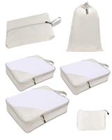 MOLICRAIN Compression Packing Cubes for Suitcase, 6 PCS Ultralight Travel Organiser Packing Bags, Extensible Luggage Organiser