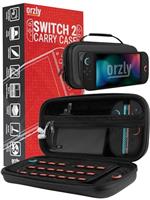 Orzly Carry Case for Nintendo Switch 2 2025 Console 7.9 inch Screen Protection Hard Case with Smart Storage for Accessories and Games Pockets Gift Box Edition