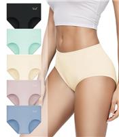 Benirap Womens Underwear Cotton Knickers Multipack, Ladies Panties Breathable Cotton Pants Comfy Hipster Briefs for Women (6 Packs)