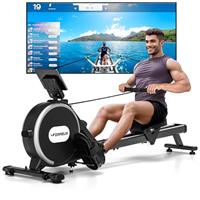Rowing Machine, DMASUN Upgrade Magnetic Rowing Machines for Home Gym with 16 Levels Quiet Resistance - 350LB Capacity Rower Machine with App Compatible & Comfortable Seat