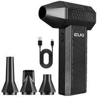 EUKI Compressed Air Duster, 130000RPM Air Blower for PC Cleaning, 3-Speed Cordless Electric Blower, Rechargeable Blaster for Laptop,Computers,Keyboard