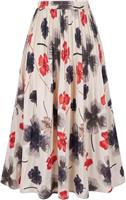 comefohome Womens Leopard Print Skirt Long Maxi Elasticated Waist Pleated A Line Skirts Boho Ladies