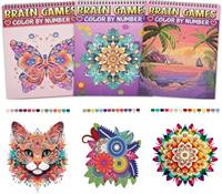 Zylota 3 Pack Mandalas Colouring Books for Adults,Unique Mandala Pattern for Relaxation, Adults Colouring Book Spiral Bound,Relaxing Colouring Books