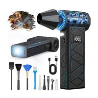 Compressed Air Duster,180000RPM Electric Air Duster,4-Gear Speed Compressed Air Cleaner for PC with LED Lighting,Air Blower Cleaner for Computer, Keyboard, Car,Outdoor BL01