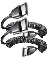 USB-C Coiled Cable 5ft (1.5m), iPhone 16e Retractable Fast Charging Cord, USBC Spring Cable for iPhone 16e 16 Pro Max 15 Plus, Samsung Galaxy S25 Ultra, Pixel 9 Pro Android Auto Apple CarPlay