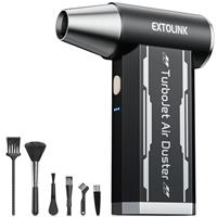 EXTOLINK L8 Compressed Air Duster 180,000 RPM 4-Speed Electric with TurboJet Mode, 8000mAh Battery & Cleaning Kit, for PC, Keyboard, Laptop, Car, Home